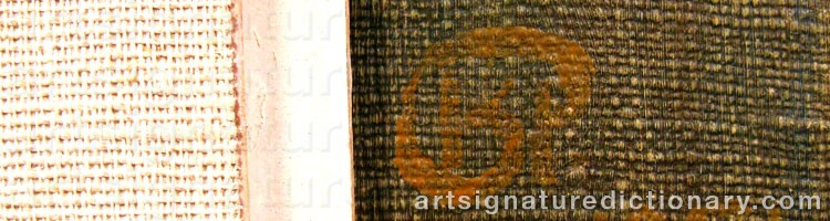 Authentic signature by Kaj PIEHL on  artwork