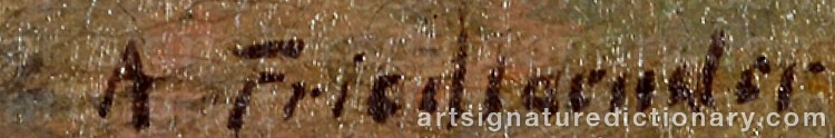 Authentic signature by Alfred FRIEDLÄNDER VON MALHEIM on Painting/Watercolour artwork