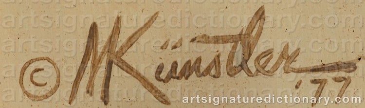 Authentic signature by Morton ‘Mort’ KÜNSTLER on Painting/Watercolour artwork