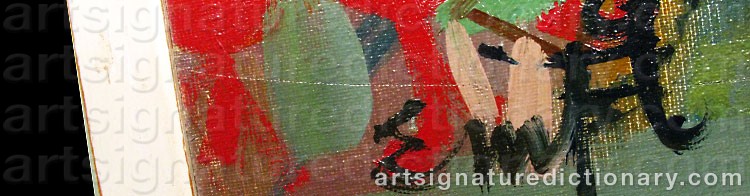 Authentic signature by Maurice EMPI on artwork