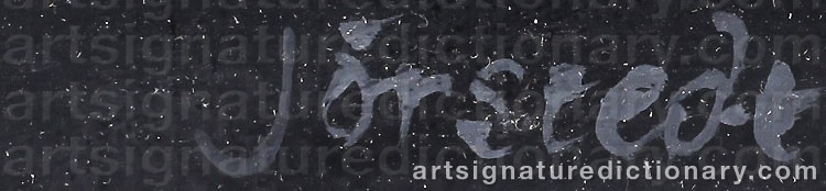 Authentic signature by Kjell JÖRSTEDT on  artwork