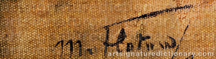 Authentic signature by Matilde FLOTOW on  artwork