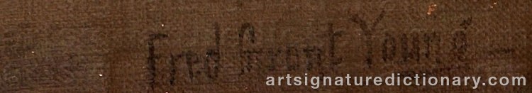 Authentic signature by Frederick Grant YOUNG on Painting/Watercolour artwork