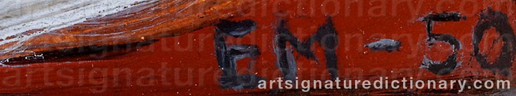 Authentic signature by Egil MALMSTEN on  artwork
