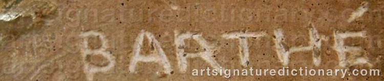 Authentic signature by Richmond BARTHE on  artwork