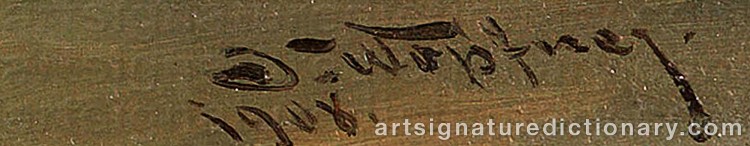 Authentic signature by Josef WOPFNER on Painting/Watercolour artwork