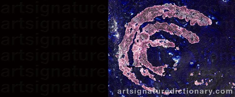 Authentic signature by Carl CUNNINGHAM-COLE on  artwork