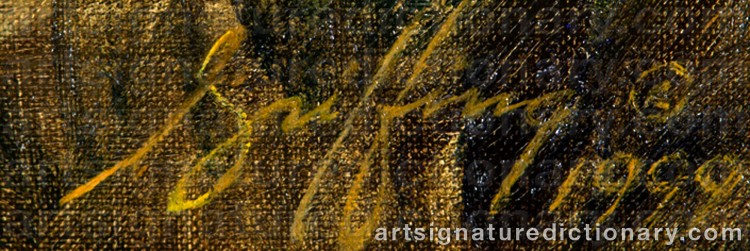 Authentic signature by Robert GRIFFING on Painting/Watercolour artwork