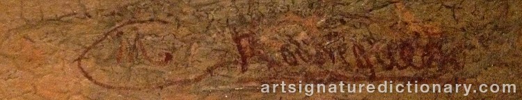 Authentic signature by Manuel Rodriguez De GUZMAN on Painting/Watercolour artwork