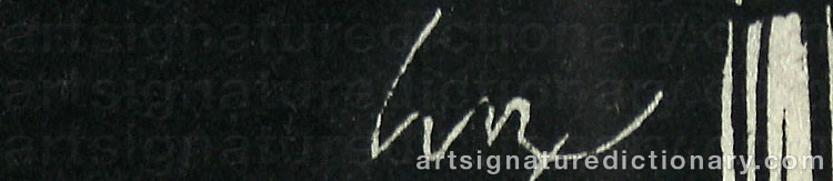 Authentic signature by Jacques HNIZDOVSKY on  artwork