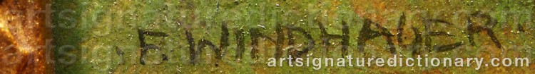 Authentic signature by Franz WINDHAGER on artwork
