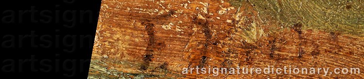 Authentic signature by Fredrik KREBS on  artwork