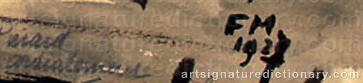 Authentic signature by Frans MASEREEL on  artwork