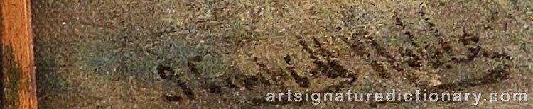 Authentic signature by James Campbell NOBLE on  artwork