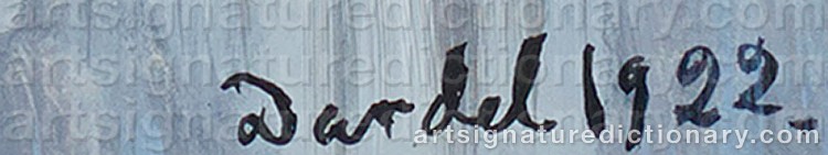 Signature by Nils Von DARDEL