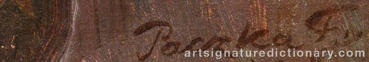 Authentic signature by Ferenc PACZKA on  artwork