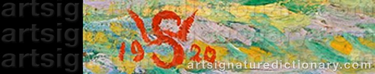 Authentic signature by Willy SCHLOBACH on  artwork