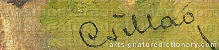 Authentic signature by Jòzsef CSILLAG on  artwork