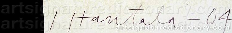 Authentic signature by Jorma HAUTALA on Painting/Watercolour artwork