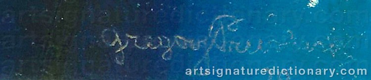 Authentic signature by Harvey Gregory PRUSHECK on Painting/Watercolour artwork