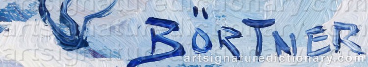 Authentic signature by Gustav BÖRTNER on artwork