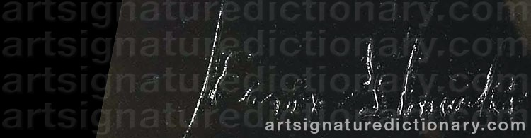 Authentic signature by Jean STRAKER on  artwork