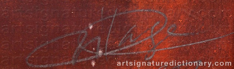 Authentic signature by Michel VILAGE on Painting/Watercolour artwork