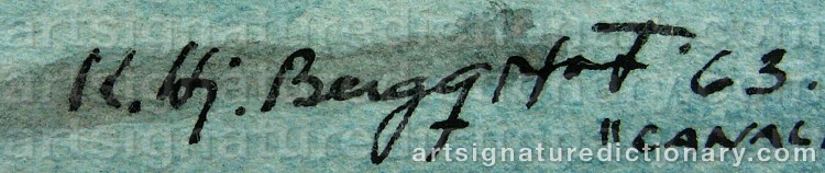 Signature by Karl Hjalmar BERGQVIST
