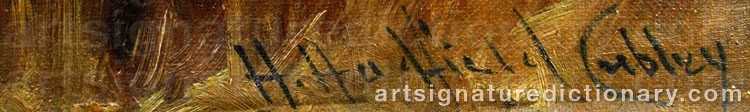 Authentic signature by Henry Hadfield CUBLEY on  artwork