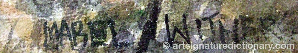 Authentic signature by Mabel H.m. WITHERS on  artwork