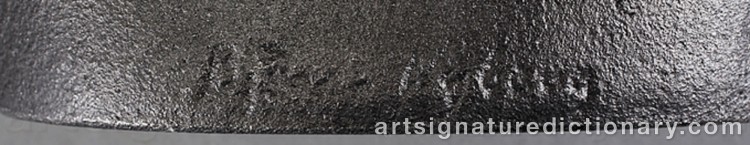 Authentic signature by Björn NYBERG on Sculpture artwork