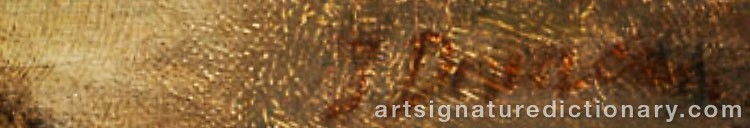 Authentic signature by Johann Jakob The Younger DORNER on  artwork