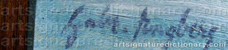 Authentic signature by Gabriel ENGBERG on Painting/Watercolour artwork