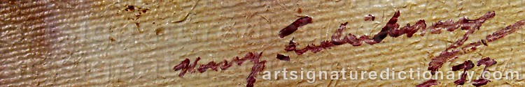 Authentic signature by Henry FREDRIKSSON on  artwork
