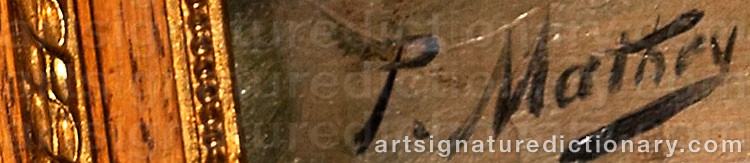 Authentic signature by Paul MATHEY on  artwork