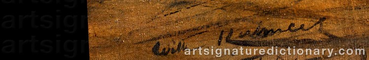 Authentic signature by Friedrich Wilhelm KUHNERT on Painting/Watercolour artwork