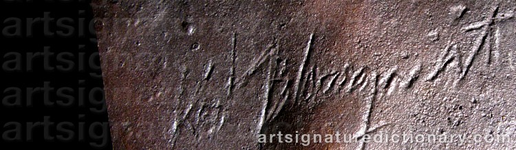 Authentic signature by Kai BLOMQVIST on Other artwork
