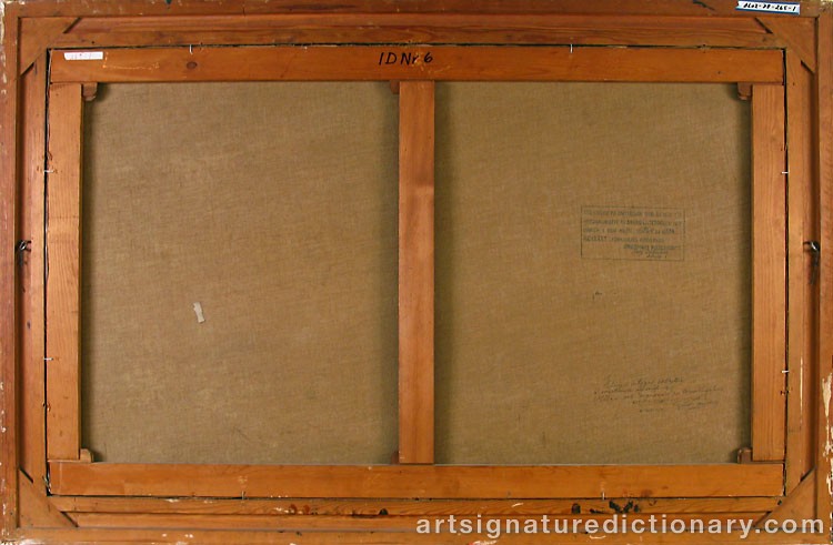 Close-up details showing Bruno LILJEFORS signature forgery characteristics