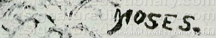 Authentic signature by Anna Mary Robertson ‘Grandma’ MOSES on Painting/Watercolour artwork
