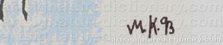 Signature by Martin KIPPENBERGER