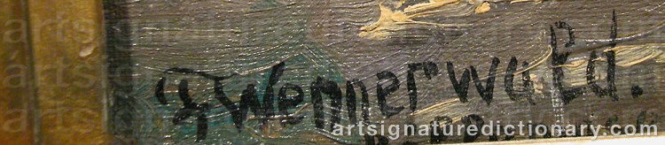 Authentic signature by Finn WENNERWALD on  artwork