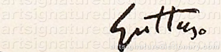 Authentic signature by Renato GUTTUSO on  artwork