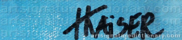Authentic signature by Henriette KAISER on  artwork