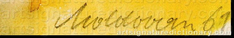 Authentic signature by Kurt MOLDOVAN on artwork