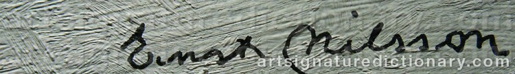 Signature by Ernst NILSSON