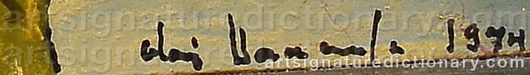 Authentic signature by Olavi VAARULA on artwork