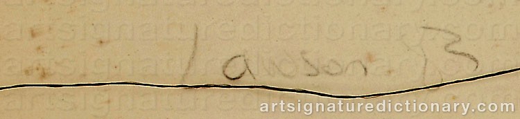 Authentic signature by Thomas LAWSON on  artwork