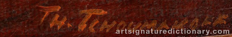 Authentic signature by Féodor Pétrovitch TCHOUMAKOFF on Painting/Watercolour artwork