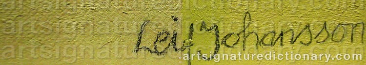 Signature by Leif JOHANSSON