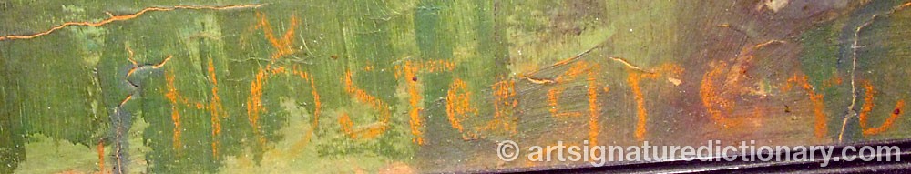 Authentic signature by Harald ÖSTERGREN on  artwork
